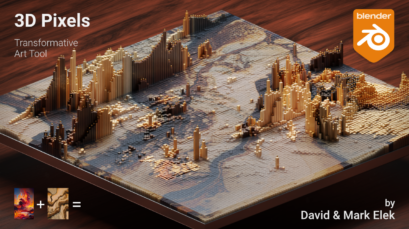 A 3D render created by 