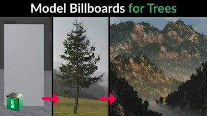 Creating a Realistic Forest in Blender using Billboards (low poly Planes with tree images)