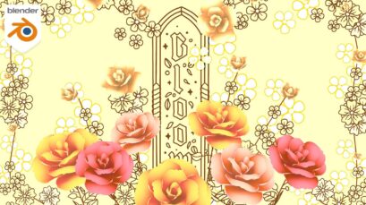 Blooming Roses in Blender 3D with Grease Pencil & Geometry Nodes - Breakdown and Free Download