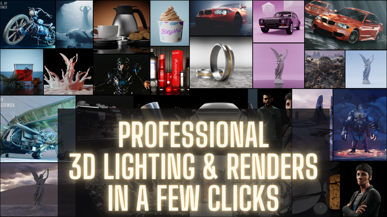Lighting Toolkit For Blender 2.8 Cycles (.blend) Realistic And Professional Archviz, Automotive, Characters