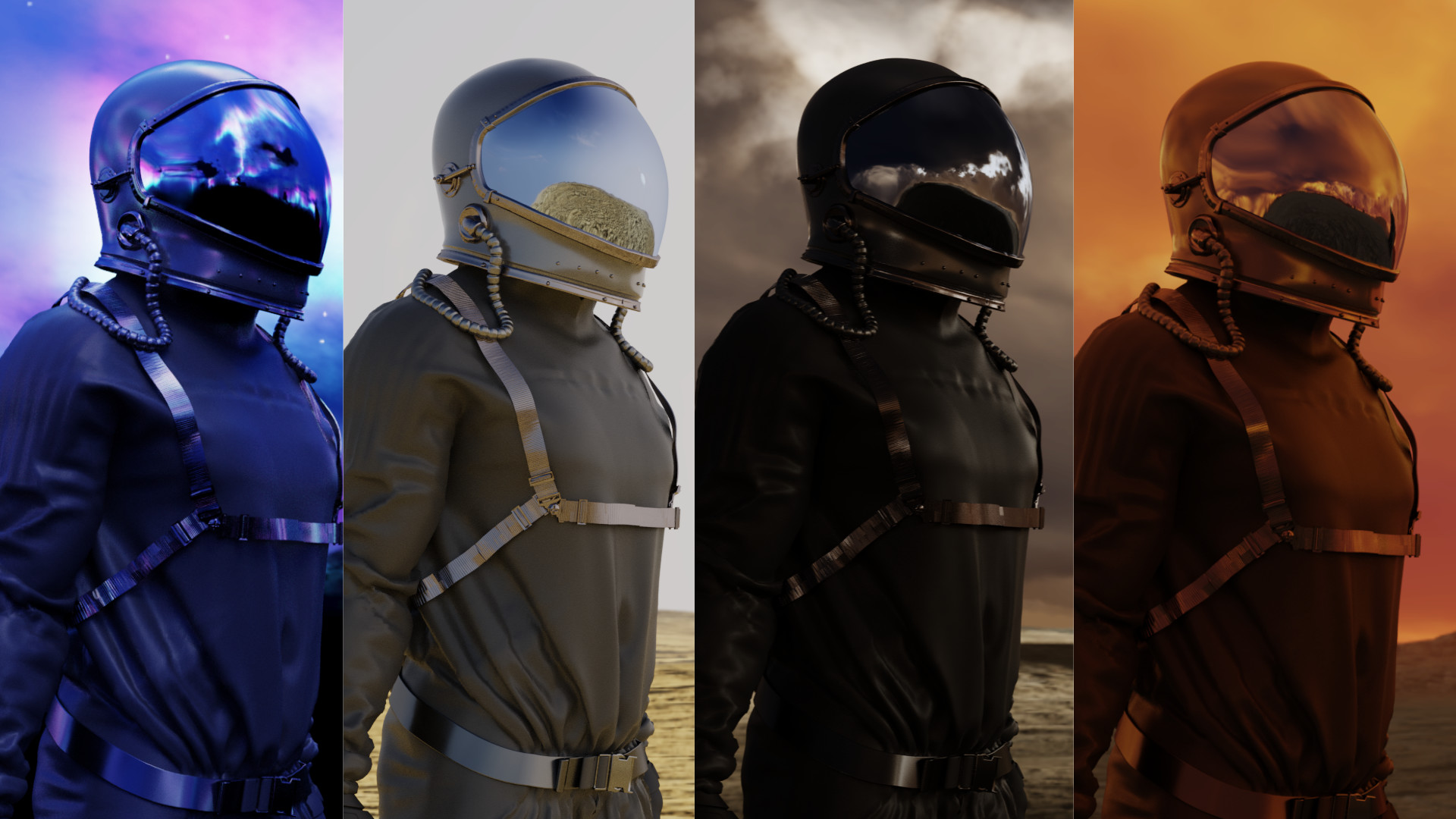 Astronault space rendering HDRI