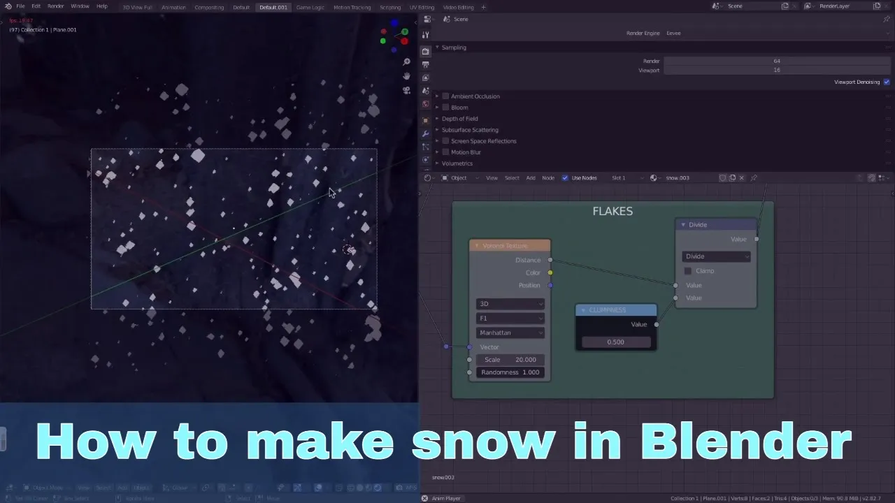 How To Make Stylized Procedural Snow In Blender Blendernation Bazaar 