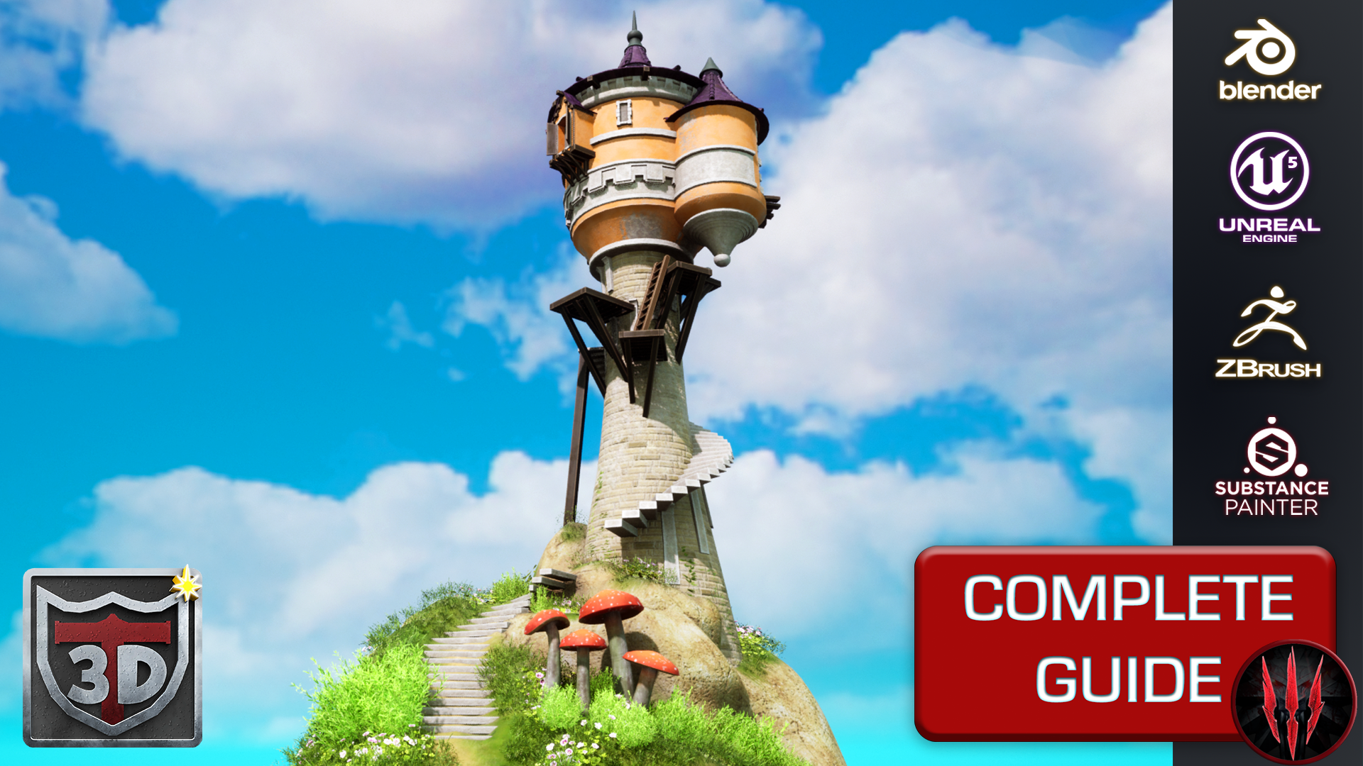 Blender 3 Unreal Engine 5 Complete Guide Witcher 3 Longlocks Tower Fan Art Blender & UE5 Pack This is the Blend.file that contains everything we created in our YouTube video. This pack also contains all of the Unreal Engine 5 texture maps so you can build your own project with these assets. We have also included in this pack the Unreal Engine complete project.