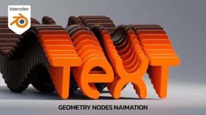 Blender Geometry Nodes text animation