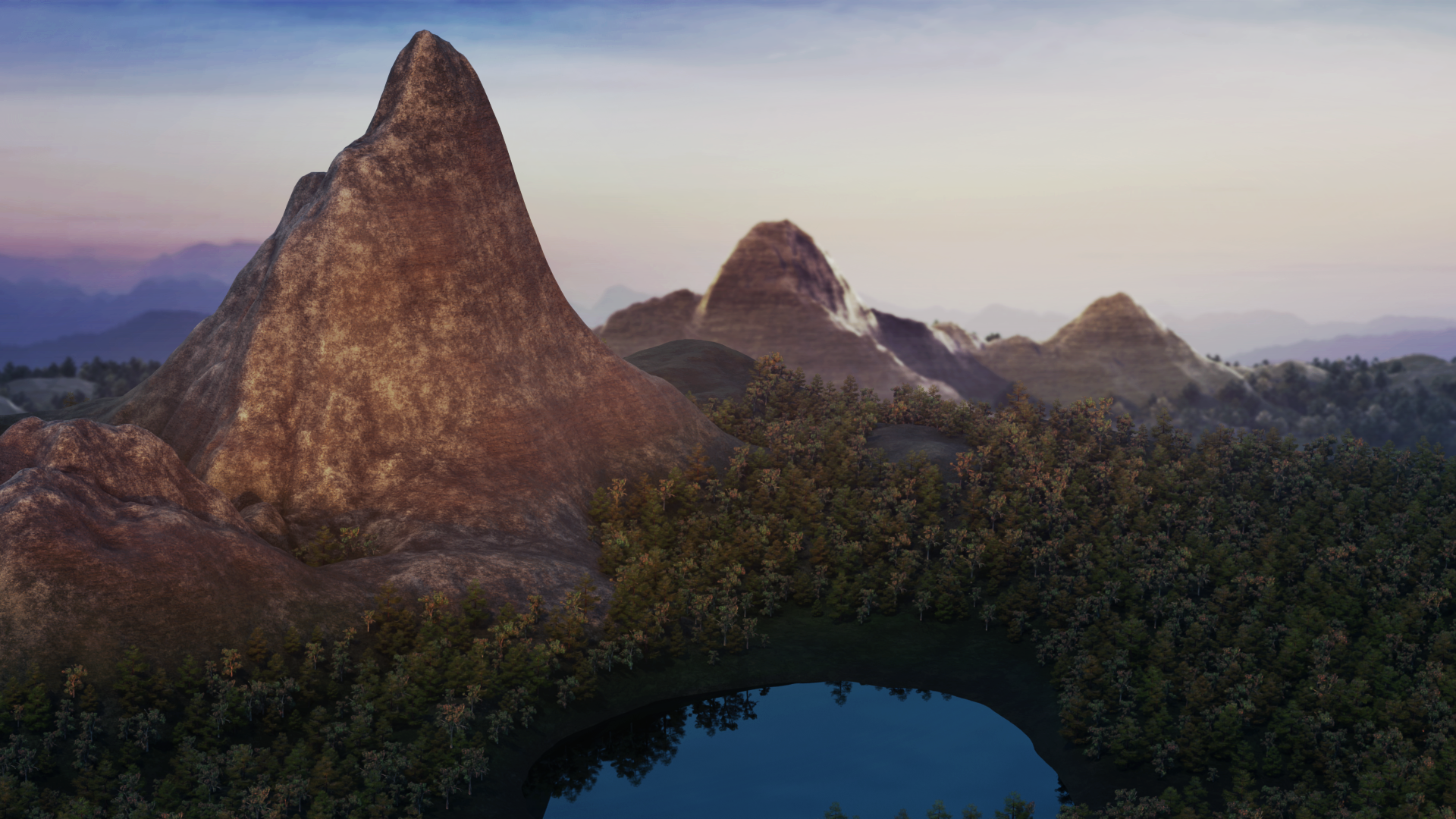 Geo-Nodes Mountains
