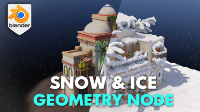 Attach 'Blender 4 Snow and Ice Geometry Node Pack' to any object in your scene to turn it into a dynamic snowfall generator. This feature allows for quick and easy implementation, seamlessly integrating with your existing models and environments.