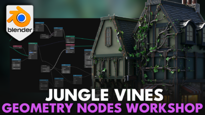 Step into the vibrant world of 3D modeling with our 'Blender 4 Geometry Nodes Workshop: Jungle Vines'. Unlock the secrets to creating mesmerizing, animated jungle vines that breathe life into any scene. Tailored for both beginners and experienced artists, this comprehensive course covers everything from the basics of remeshing and curve generation to advanced techniques like PBR texturing and dynamic animation. Elevate your environmental design skills, learn to apply stylized textures, and gain hands-on experience with customizable geometry nodes. Embrace the power of Blender 4 and transform your digital environments into lush, living landscapes. Enroll now and weave the magic of nature into your 3D projects!
