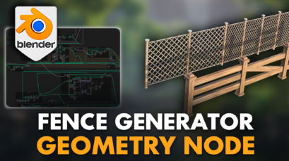 Blender Fence Geometry Node - Effortless Custom Fence Creation - Tutorial by 3D Tudor - Create Custom Fences in Blender Easily