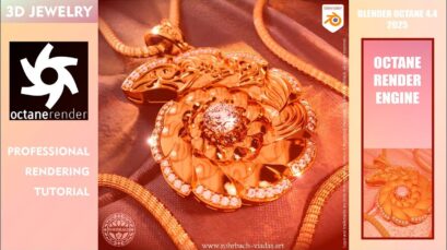 OCTANE Blender 4.4 2025 3D Jewelry rendering TUTORIAL